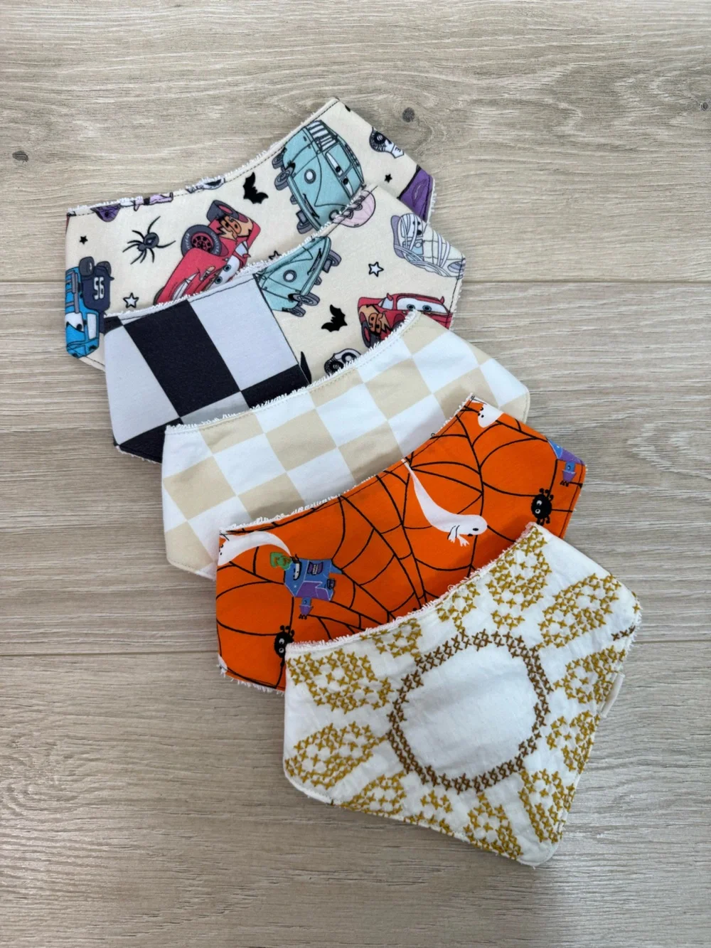 Remi Lyn & Co. Vintage Cross Stitch Sunflower Handmade Bandana Bib